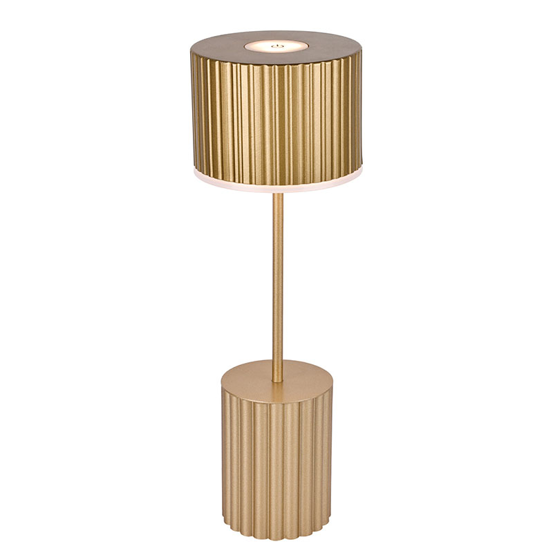 ब्याट्री संग धातु छाया सानो टेबल बत्ती